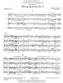String Quartet No. 7 von Henri Lazarof 
