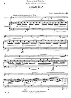 Sonata For Violin And Piano Op. 51 von David Stanley Smith im Alle Noten Shop kaufen