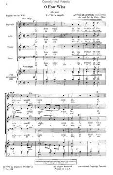 O How Wise (Anton Bruckner) 