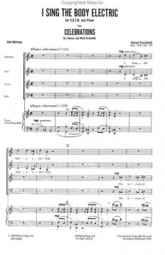I Sing The Body Electric For S.A.T.B. And Piano Op.103, No. VII (Vincent Persichetti) 