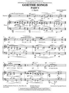 Goethe Songs von Ralph Shapey 