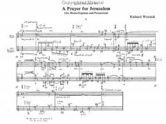 A Prayer For Jerusalem For Mezzo-Soprano And Percussion (Richard Wernick) 