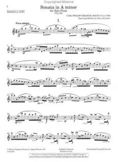 Sonata in A minor von Carl Philipp Emanuel Bach 