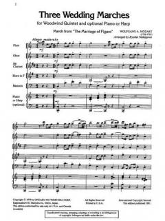 3 Hochzeitsmärsche für Holzbläserquintett im Alle Noten Shop kaufen