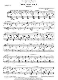 Nocturne No. 8 for Piano Op.85 von Lowell Liebermann 