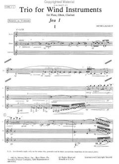 Trio For Wind Instruments (Henri Lazarof) 