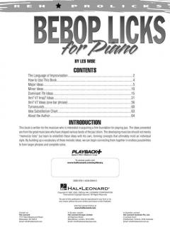 Bebop Licks For Piano von Les Wise 