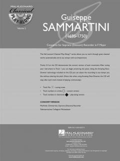 Classical Play-Along Vol. 2: Descant (Giuseppe Sammartini) 