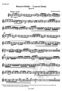 Konzert-Etüde von Alexander Goedicke für Trompete und Klavier im Alle Noten Shop kaufen