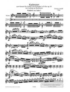 Kadenzen D-Dur von Ludwig van Beethoven 