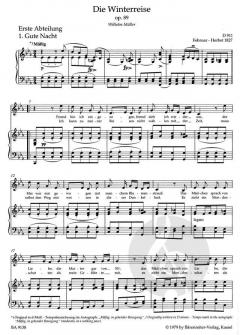 Winterreise op. 89 D 911 von Franz Schubert 