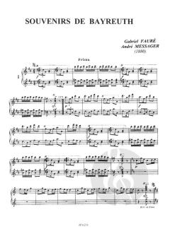 Souvenirs de Bayreuth von Gabriel Fauré für Klavier vierhändig im Alle Noten Shop kaufen (Partitur)