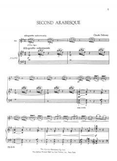 Arabesque No.2 S.Fl von Claude Debussy 