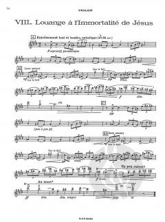 Quatuor. .Fin des Temps...Parties (Cl/Vl/Vlc/Piano (Olivier Messiaen) 