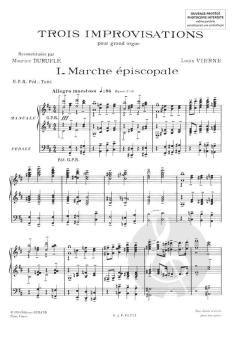 3 Improvisations pour Orgue von Louis Vierne 