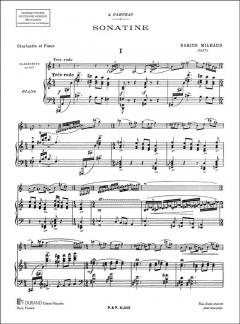 Sonatine Pour Clarinette et Piano von Darius Milhaud 