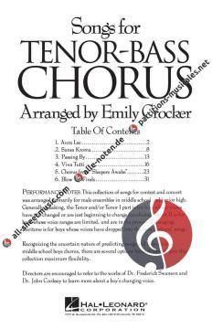 Songs for Tenor-Bass Chorus (Download) 