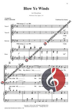 Songs for Tenor-Bass Chorus (Download) 