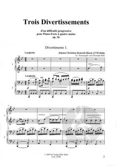 Trois Divertissements von Johann Christian Heinrich Rinck 