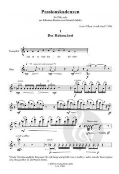 Passionskadenzen für Flöte solo von Heinz Albert Heindrichs im Alle Noten Shop kaufen