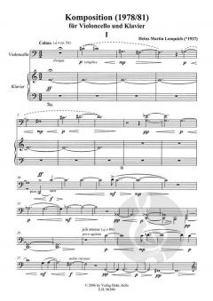 Komposition für Violoncello und Klavier von Heinz Martin Lonquich im Alle Noten Shop kaufen
