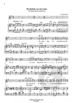 Ein eigen Ding, die Liebe für Sopran (Tenor) und Klavier von Friedrich Milde 