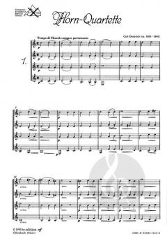 Horn-Quartette von Carl Oestreich für Hornquartett