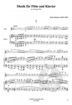 Musik für Flöte und Klavier von Erich Sehlbach im Alle Noten Shop kaufen