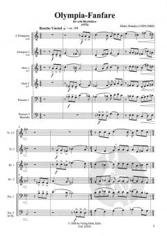 Olympische Fanfare für acht Blechbläser (Hatto Ständer) 