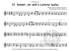 12 Laternenlieder - 1. Stimme in C 