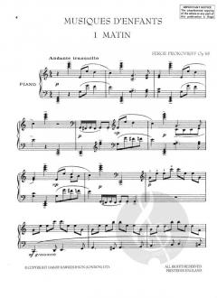 Musiques d'Enfants op. 65 von Sergei Sergejewitsch Prokofjew 