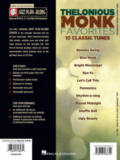 Jazz Play-Along Vol. 91: Thelonious Monk Favorites im Alle Noten Shop kaufen