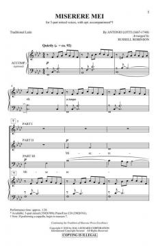 Miserere Mei von Antonio Lotti (Download) 