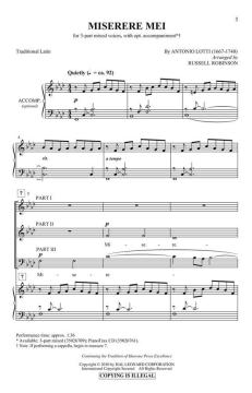 Miserere Mei von Antonio Lotti (Download) 