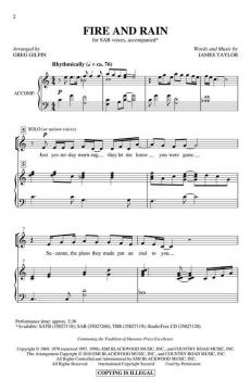 Fire And Rain (James Taylor) 
