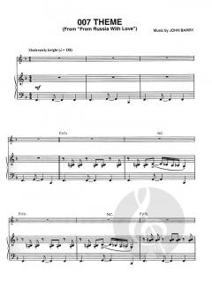 James Bond 007 Collection Piano Accompaniment 