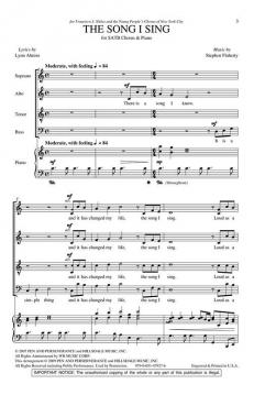 The Song I Sing (Stephen Flaherty) 