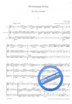 Divertimento B-Dur von Joseph Haydn für Holzbläser Trio im Alle Noten Shop kaufen