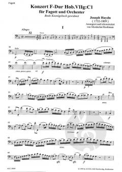 Konzert F-Dur HOB 7G/C1 für Fagott und Orchester (Joseph Haydn) 