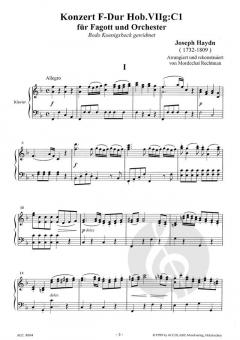 Konzert F-Dur HOB 7G/C1 für Fagott und Orchester (Joseph Haydn) 