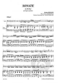 Sonate B-Dur für Fagott und Basso continuo (Jerome Besozzi) 