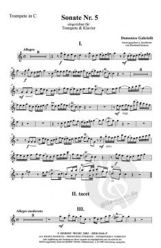Sonate 5 C-Dur von Domenico Gabrielli 