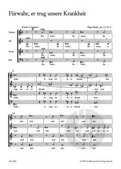 Führwahr er trug unsere Krankheit op.12/9 (Hugo Distler) 