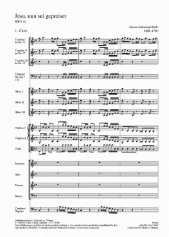 Jesu, nun sei gepreiset von Johann Sebastian Bach 