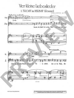 Vier kleine Liebeslieder op. 174 von Wilhelm Rettich 