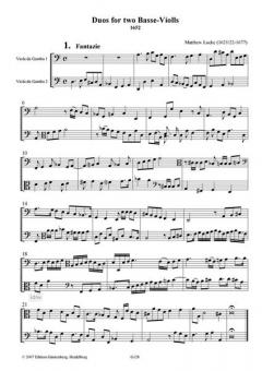 Duos For two Basse-Violls von Matthew Locke 