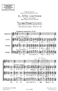 Quatre Motets sur des Themes Gregoriens op. 10 (Completes) (Maurice Durufle) 