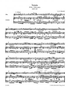 Sämtliche Sonaten für Oboe und Basso continuo von Georg Friedrich Händel im Alle Noten Shop kaufen (Einzelstimme)