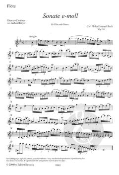 Sonate e-moll Wq 124 von Carl Philipp Emanuel Bach 