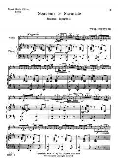 Souvenir de Sarasate op. 15 von William H. Potstock 